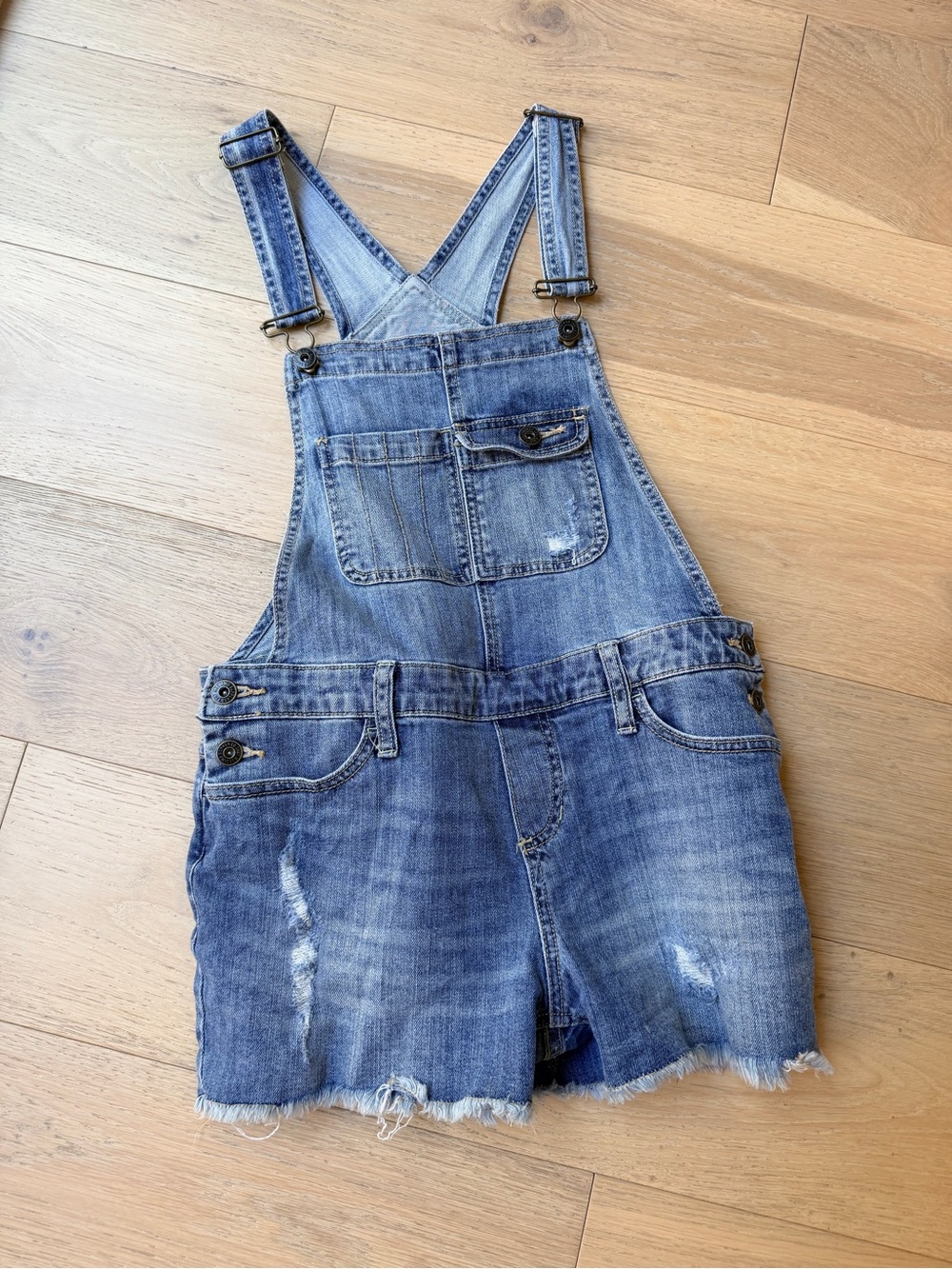 Womens Denim Short blue jean Overalls